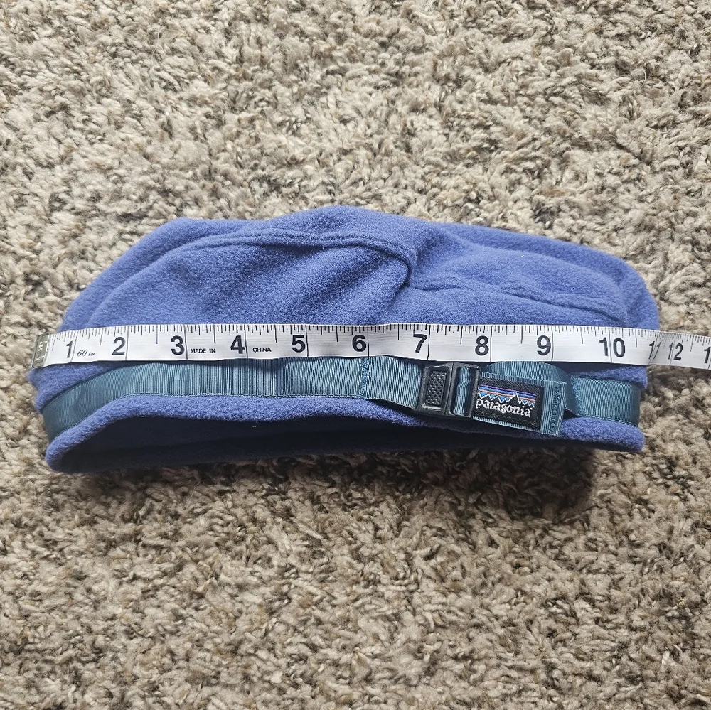 Patagonia blue lavander‎ green strap warm hat kids L